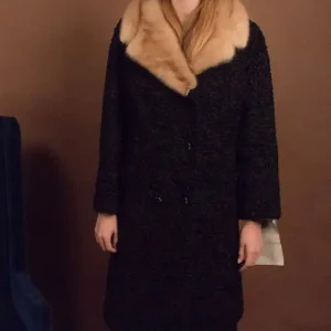 60s Persian Lamb Black Coat