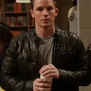 90210 S05 Liam Court Leather Black Jacket