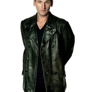 9th Doctor Who Black Leather Jacket