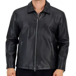 Alfani Leather Black Jacket