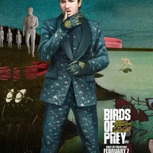 Birds Of Prey Black Mask Blue Printed Suit