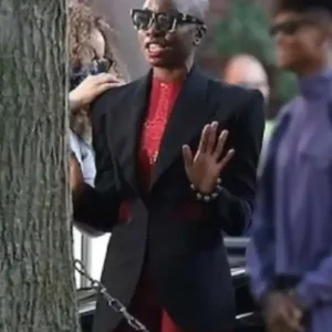 Black Panther Wakanda Forever Black Suiting Blazer