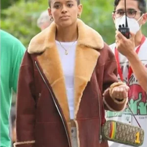 Gossip Girl Julien Calloway Shearling fur Jacket