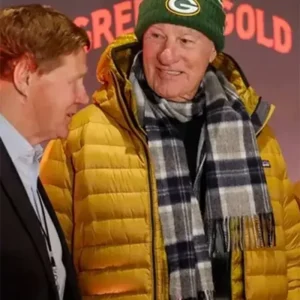 Green And Gold Craig T. Nelson Puffer Jacket