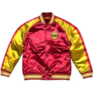 Houston Rockets Red And Gold Varsity Jacket