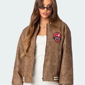 LJB Bomber Leather Jacket Women