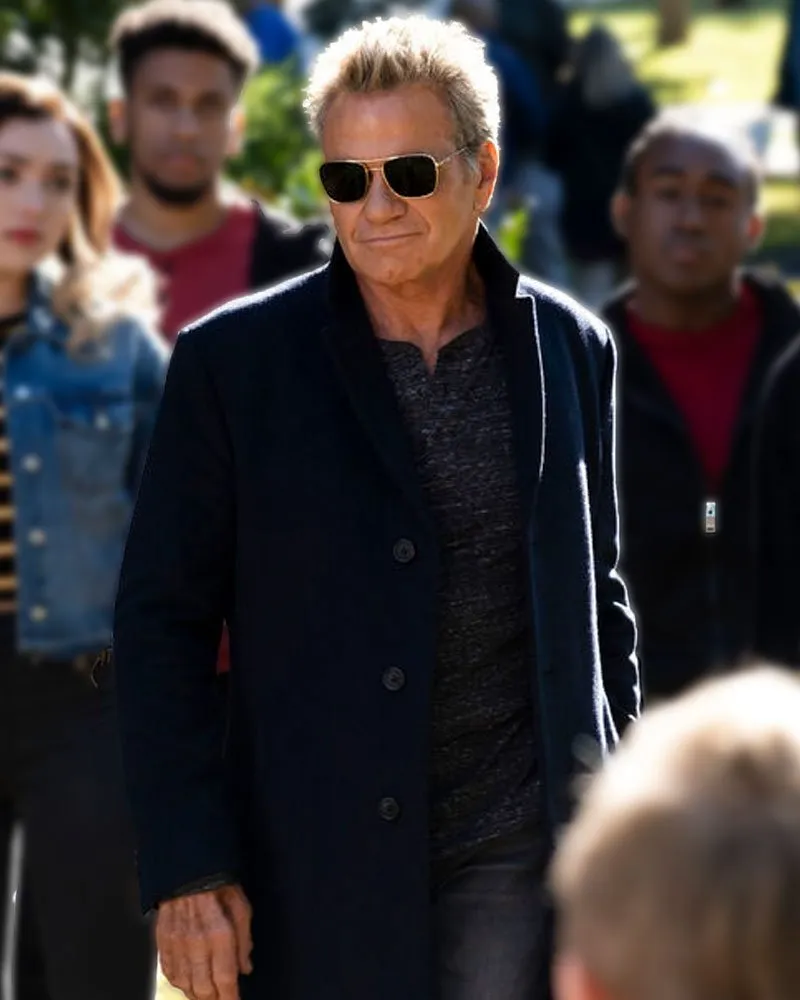 Cobra Kai John Kreese Black Wool Trench Coat - Image 2