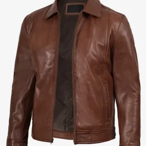 Men Reeves Harrington Brown Real Leather Jacket