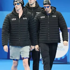 Olympic 2024 Team USA Black Puffer Jacket