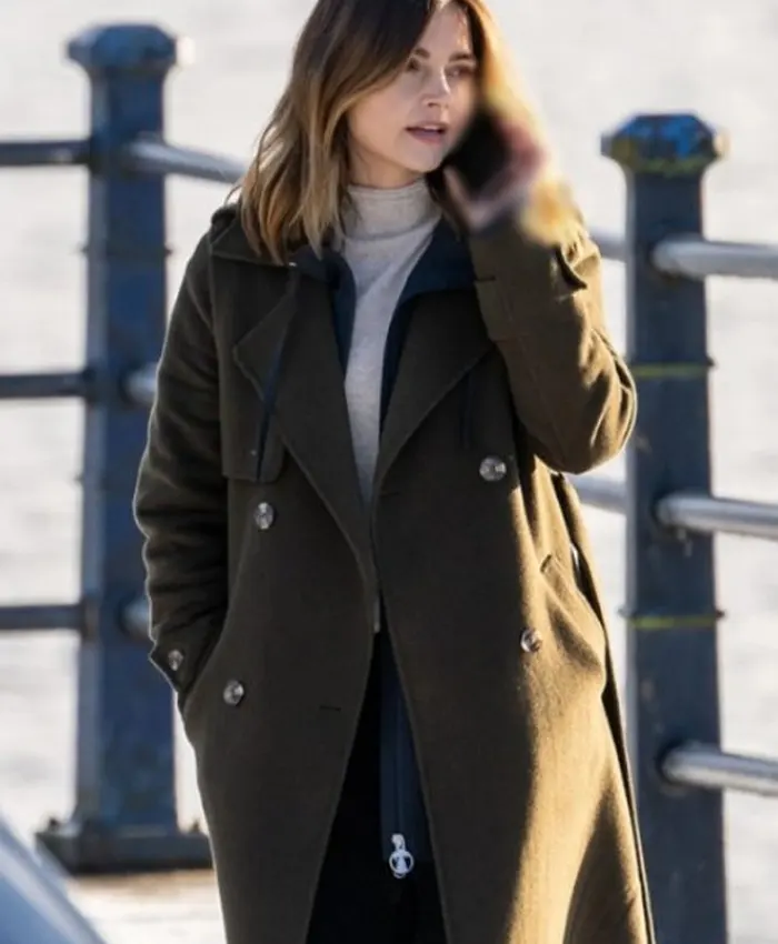 The Jetty Jenna Coleman Brown Coat - Image 2