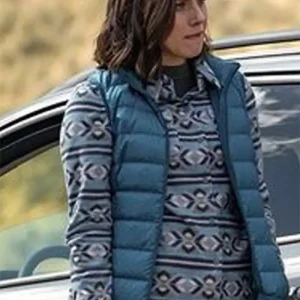 Yellowstone Lynelle Perry Blue Quilted Parachute Vest