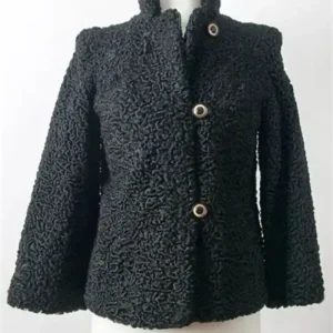 Women Persian Astrakhan Lamb Fur Coat