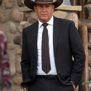 Yellowstone John Dutton Black Blazer Jacket